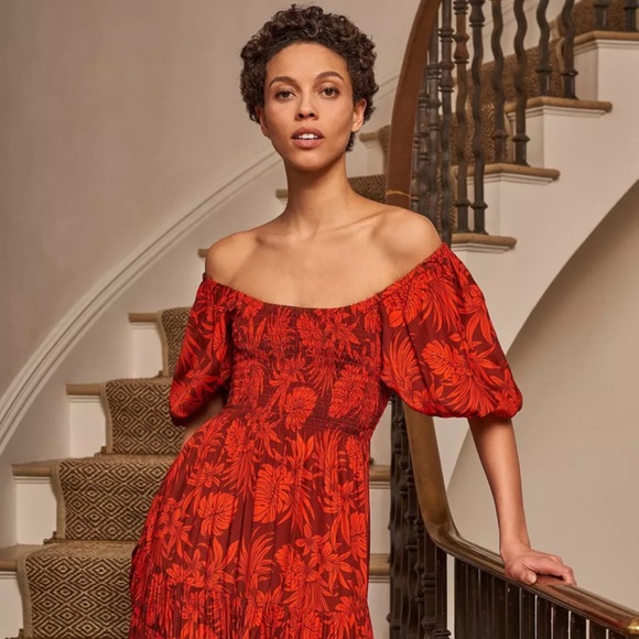 La Ligne Pyper Dress - Red floral, XS (NWT) ASO Meghan Markle - Picture 3 of 6